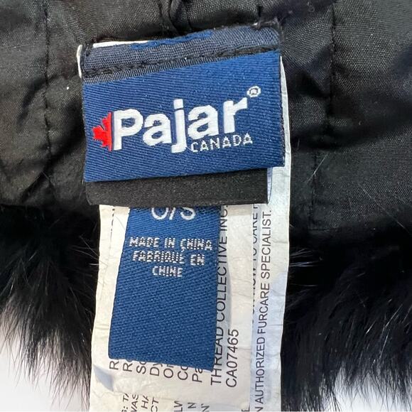 Pajar Canada Black Fur Trapper Hat | Origin Assured Fur Saga Furs | O/S  | Poms main image 11